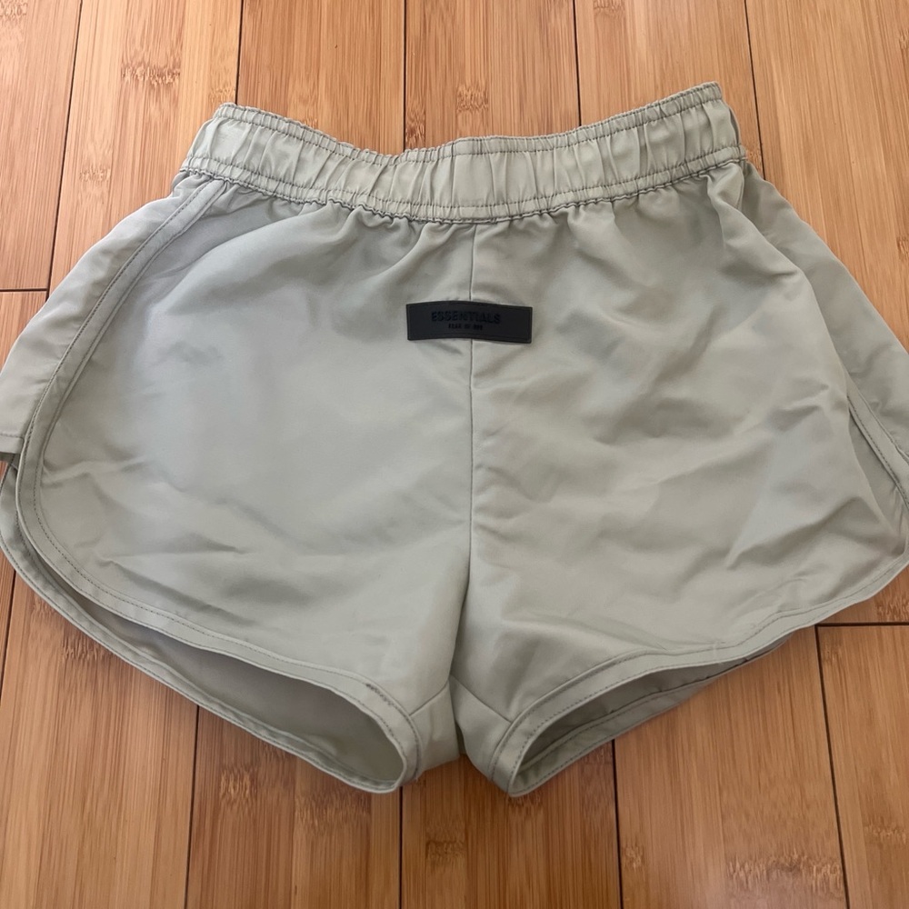 Green Fear of God Essentials shorts